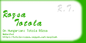 rozsa totola business card